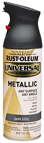 Rust-Oleum 262662 Universal All Surface Spray Paint, 11 oz, Metallic Dark Steel