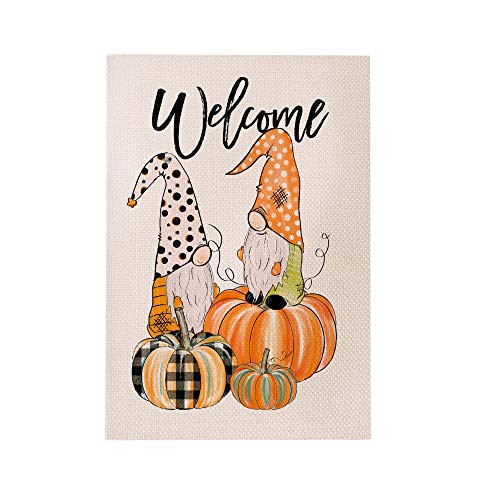 MONORD Welcome Fall Gnomes Buffalo Plaid Pumpkins Garden Flag Vertical Double Sided Autumn Thanksgiving Yard Outdoor Decor 12 x 18 Inch MONORD Welcome Fall Gnomes Buffalo Plaid Pumpkins Garden Flag Vertical Double Sided Autumn Thanksgiving Yard Outdoor Decor 12 x 18 Inch