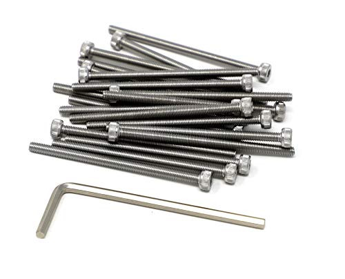 iExcell 50 Pcs M3 x 45mm Stainless Steel 304 Hex Socket Head Cap Screws Hex Key Wrench Kit