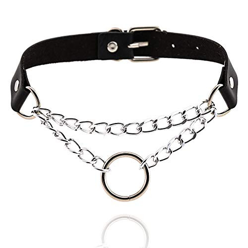 Women PU Leather Punk Choker Black Necklace Goth Choker Collar Waist Belt Gothic Harness Body Caged Adjustable Women PU Leather Punk Choker Black Necklace Goth Choker Collar Waist Belt Gothic Harness Body Caged Adjustable
