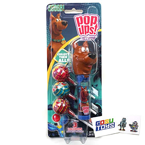 Scooby Doo Pop Ups Lollipop Case Holder with Chupa Chups Lollipops and 2 GosuToys Stickers