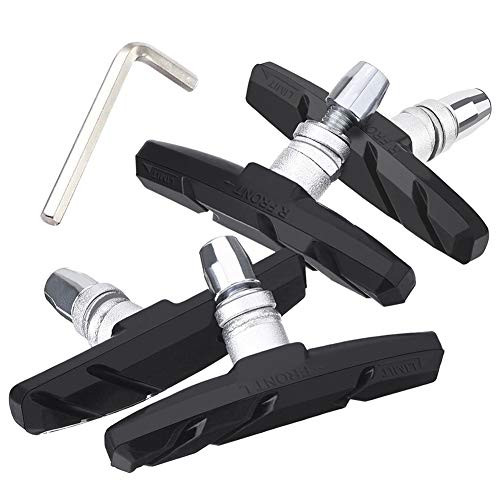 2 Pairs Bike Brakes Pads Set 70mm bicycle brake pads for Cruiser MTB Mountain Bicycle Universal V-Brake Blocks with Hex Nut and Shims No Noise No Skid 2 Pairs Bike Brakes Pads Set 70mm bicycle brake pads for Cruiser MTB Mountain Bicycle Universal V-Brake Blocks with Hex Nut and Shims No Noise No Skid