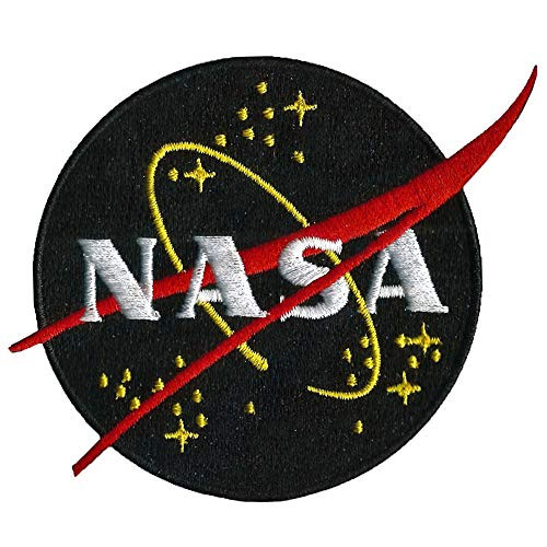 NASA Space Patch  Iron On  Sew On  Applique  Embroidered  DIY  Red and Black Edition
