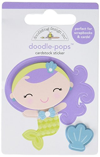 DOODLEBUG Doodle-Pops 3D Stickers-Mini Mermaid
