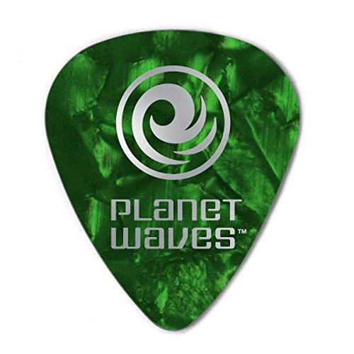 DAddario Green Pearl Celluloid Guitar Picks 25 pack Medium