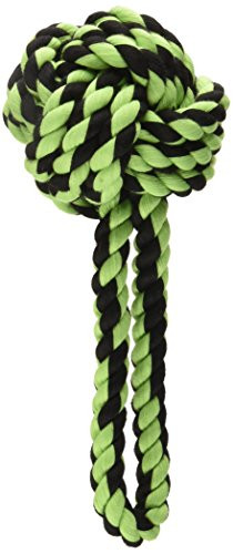 Multipet Nuts for Knots with Tug Rope Dog Toy 3_5-Inch Colors Vary