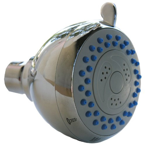 LASCO 08-5113 Shower Head, Serenity Three Function Massage, Chrome Plated Finish