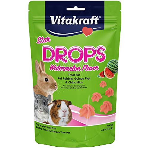 Vitakraft Star Drops Watermelon Flavor Rabbit Guinea Pig Chinchilla Treat 4_4 oz Pink Vitakraft Star Drops Watermelon Flavor Rabbit Guinea Pig Chinchilla Treat 4_4 oz Pink