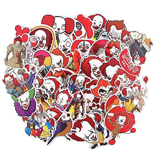 Party Hive IT Pennywise Horror Clown 40 Pieces Assorted Decal Stickers Arts Crafts Scrapbook