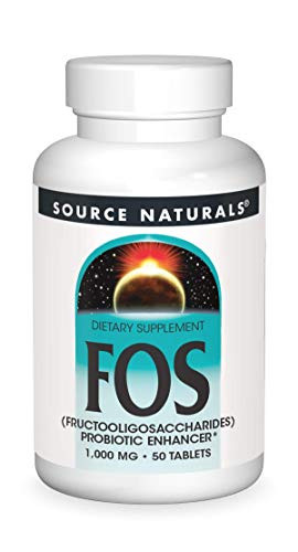 Source Naturals FOS 1000 mg Fructooligosaccharides Probiotic Enhancer - 50 Tablets