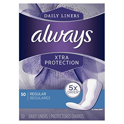 Always Xtra Protection Daily Liners 50 Count Regular