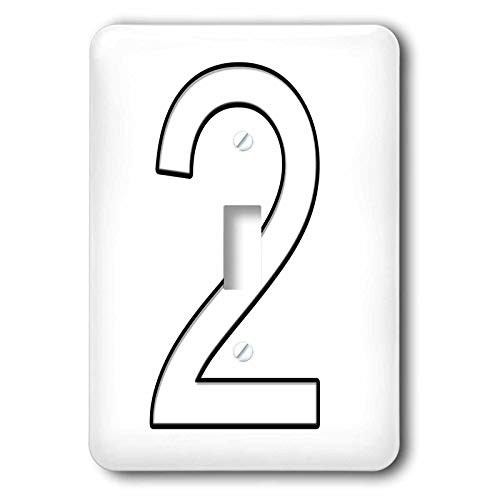 3dRose lsp-3167-1 Number 2 Single Toggle Switch