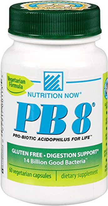 Nutrition Now PB 8 Pro-biotic Acidophilus Capsules Vegetarian 60 Count