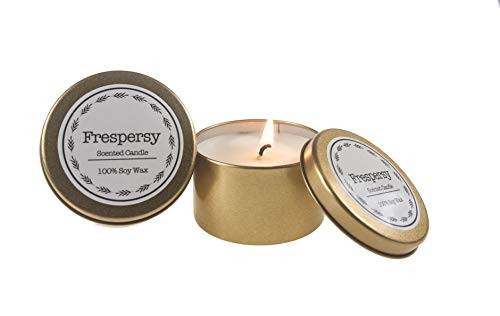 Frespersy Coconut Scented Candles Aromatherapy Candle Home Fragrance Natural Soy Wax Stress Relief Decorative Tin Candle Gifts for Women 2pcsGolden Frespersy Coconut Scented Candles Aromatherapy Candle Home Fragrance Natural Soy Wax Stress Relief Decorative Tin Candle Gifts for Women 2pcsGolden