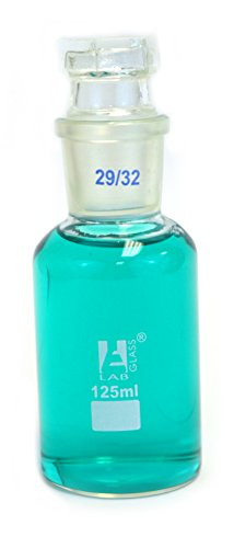 Eisco Labs 125ml Reagent Glass Bottle - Wide Mouth with Stopper