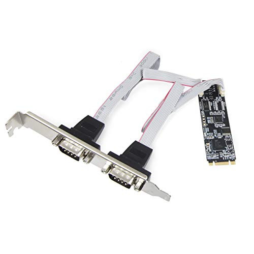 IO CREST 2 Port RS-232 DB9 Serial M_2 BM Key Controller Card SI-ADA15070