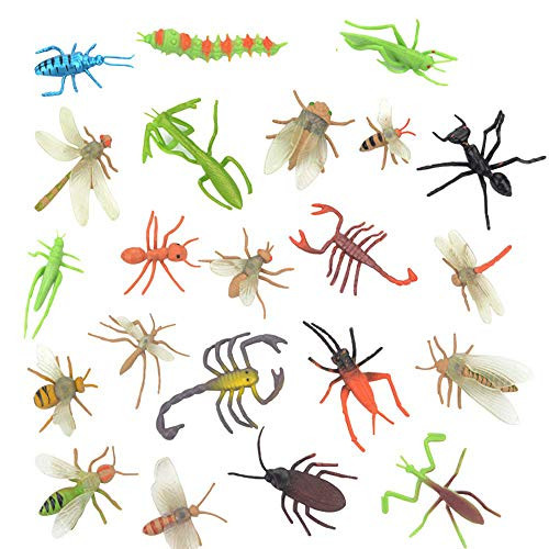 PEMOTYST Plastic Insect Toys  Assorted Bug Toy Figures for Kids Playtime Children Education Insect Themed Party