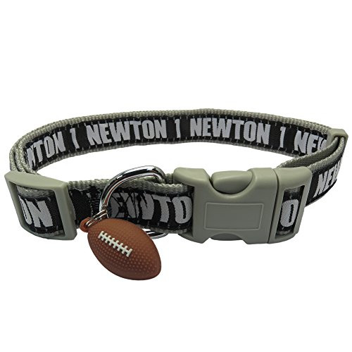 NFLPA Dog Collar - CAM Newton 1 Pet Collar - NFL Carolina Panthers Adjustable Dog Collar Large