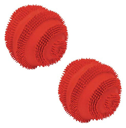 Coastal Pet Rascals 2_5 Latex Spiny Red Ball Dog Toy with Squeaker 2-Units Coastal Pet Rascals 2_5 Latex Spiny Red Ball Dog Toy with Squeaker 2-Units