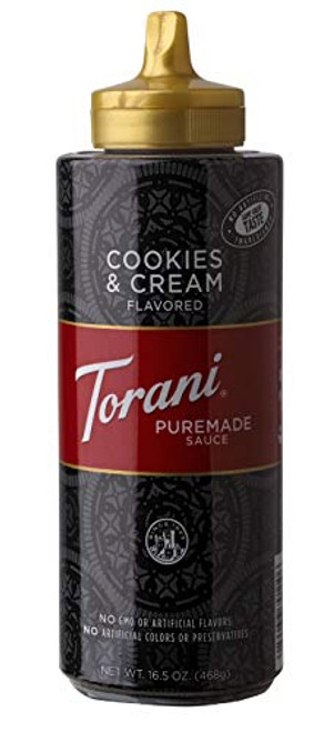 Torani Puremade Cookies Cream Sauce 16_5 Ounces Torani Puremade Cookies Cream Sauce 16_5 Ounces