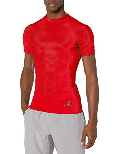 Intensity Mens Short Sleeve Tight fit Performance Shirt Scarlet Small