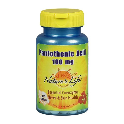 Natures Life Pantothenic Acid  100 Mg 100 Tablets  Pack of 2
