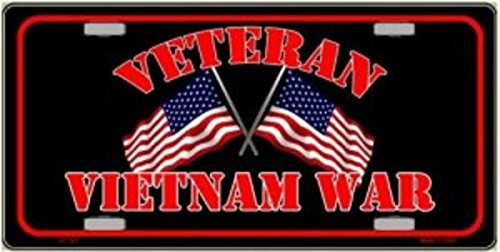 Smart Blonde Vietnam War Veteran Novelty Vanity Metal License Plate Tag Sign