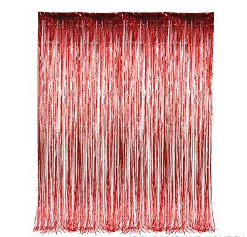 Red Tinsel Foil Fringe Curtain - Play Kreative TM