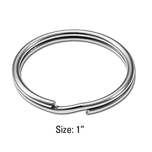 Lucky Line Nickel Plated Temper Steel Split Ring, Pack of 10 (7840010)