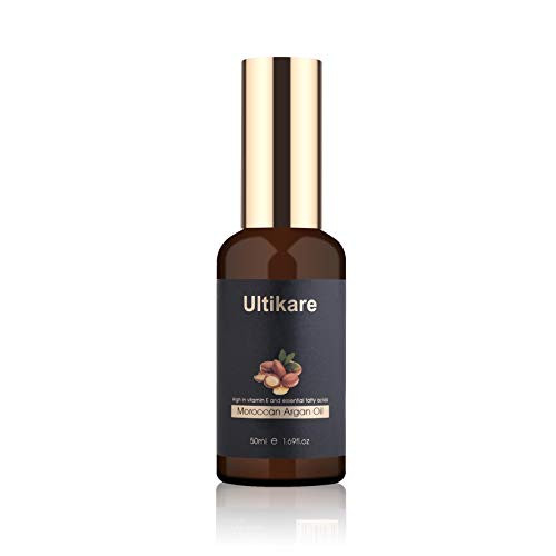 Ultikare Organic Argan Oil Hair Serum for Damaged Dry Curly Frizzy Hair Treatment Essence