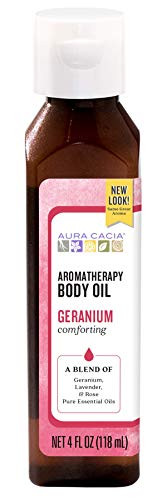 Aura Cacia Comforting Geranium Aromatherapy Body Oil  4 fl_ oz_