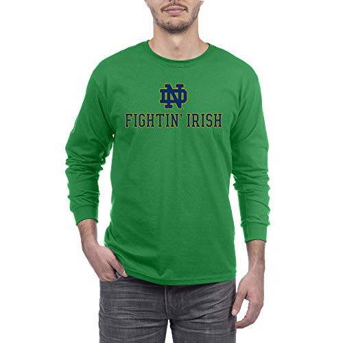 Elite Fan Shop Notre Dame Fighting Irish Mens Alt Arch Long Sleeve Tee Large