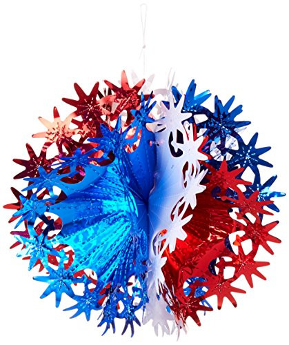 Star Ball (red, white, blue) Party Accessory  (1 count) (1/Pkg)