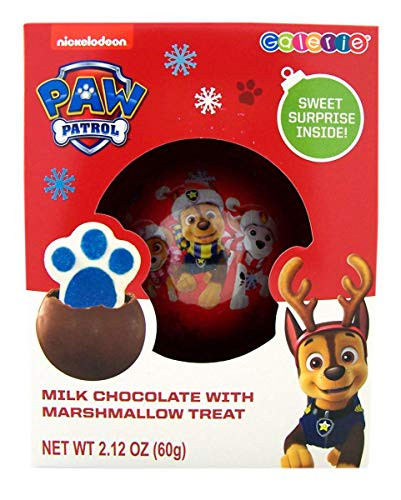 Kid Stocking Stuffers Christmas Paw Patrol Milk Chocolate Ball with Marshmallow Treat 2_12 Ounce