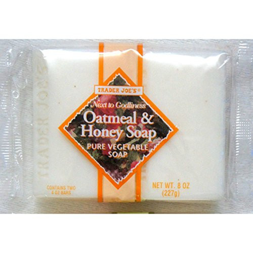 Trader Joes Next to Godliness Oatmeal   Honey Soap 4oz - Pack of 2 One Pack 2 bars