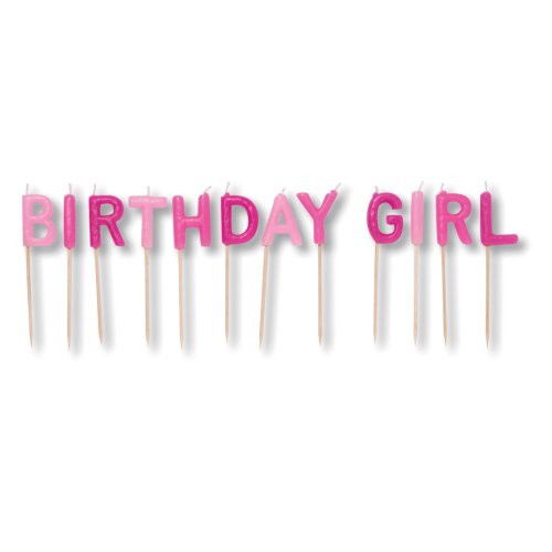 Creative Converting Birthday Girl Pick Letters Candle Set