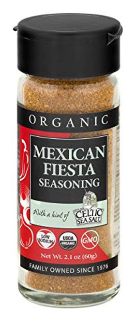 Gourmet Celtic Sea Salt Organic Mexican Fiesta Seasoning Shaker Delicious Bold Mexican Food Seasoning Adds Latin Flavor to a Variety of Dishes Hand Crafted and Organic 2_1 Ounces Gourmet Celtic Sea Salt Organic Mexican Fiesta Seasoning Shaker Delicious Bold Mexican Food Seasoning Adds Latin Flavor to a Variety of Dishes Hand Crafted and Organic 2_1 Ounces