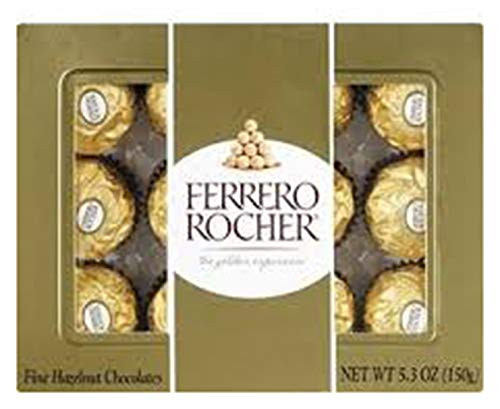 Ferrero Rocher Fine Hazelnut Chocolate 5_3oz Ferrero Rocher Fine Hazelnut Chocolate 5_3oz