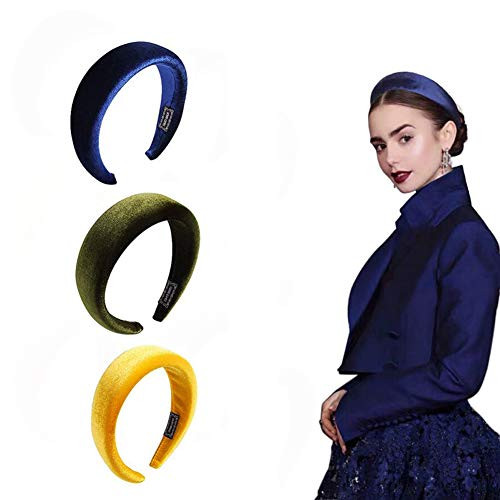 3Pcs Padded Headbands Women Girls Thick Velvet Head Bands Beauty Fashion Hairbands Vintage Wide Hair Bands Hair Hoops DIY Hair Accessories Headwear For Workout Yoga Running Gifts Color Random 3Pcs Padded Headbands Women Girls Thick Velvet Head Bands Beauty Fashion Hairbands Vintage Wide Hair Bands Hair Hoops DIY Hair Accessories Headwear For Workout Yoga Running Gifts Color Random