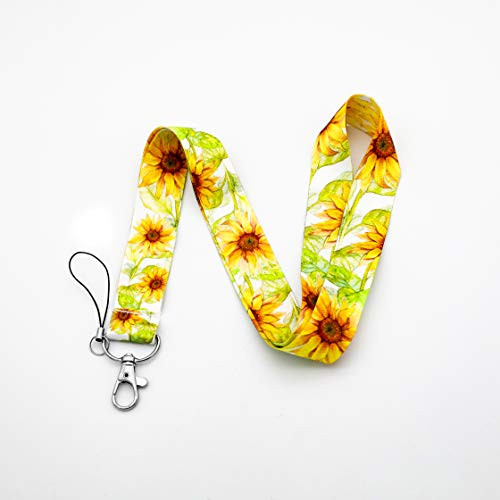 Sunflower Lanyard Keychain Sunflower Lanyard with ID Holder