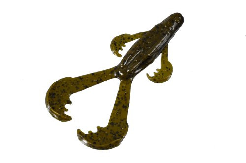 Strike King RGSM-46 Rage Tail Rage Space Monkey Bait 4-Inch 6-Pack Green Pumpkin Seed