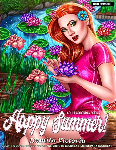 Adult Coloring Book  Happy Summer Coloring Book for Teen and Adult Featuring Stress Relieving Coloring Book for Relaxation and Boost Creativity  Perfect for Cool   Unique Gifts Ideas