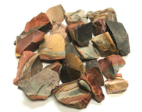 Zentron Crystal Collection Natural Rough Desert Jasper Stones Includes Velvet Bag - Large 1 Pieces 12 Pound