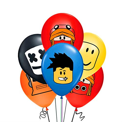 Merchant Medley Robot Blocks 25ct Balloons - Large 12 Inch Birthday Party Balloons - Detailed Images Includes 5 Styles