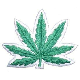 Pot Leaf - Embroidered Novelty Patches Premium Quality Sew On Iron On Patch - 3