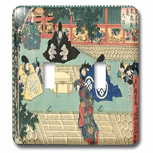 3dRose lsp-62643-2Scene From A Vintage Japanese Play Double Toggle Switch