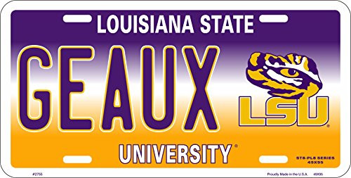 HangTime LSU GEAUX Tigers LSU Novelty License Plate