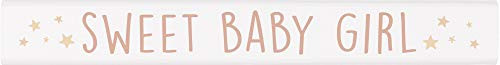 P_ Graham Dunn Sweet Baby Girl Classic White 10 x 1_5 Pine Wood Decorative Tabletop Stick Sign