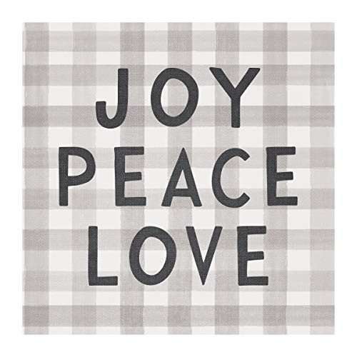 P_ Graham Dunn Joy Peace Love Grey Plaid 3_5 x 3_5 Wood Christmas Decorative Word Block Sign P_ Graham Dunn Joy Peace Love Grey Plaid 3_5 x 3_5 Wood Christmas Decorative Word Block Sign