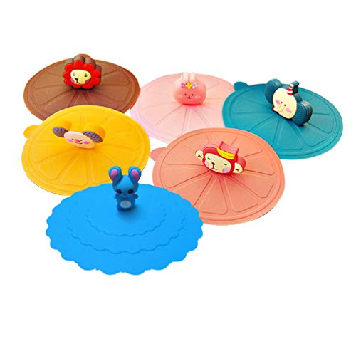 Silicone Cup Lids Anti-Dust Cute Animals Airtight Mug Covers for Hot and Cold Beverages Set of 6 Silicone Glass Cup Cover Coffee Mug Suction Seal Lid Cap Silicone Cup Lids Anti-Dust Cute Animals Airtight Mug Covers for Hot and Cold Beverages Set of 6 Silicone Glass Cup Cover Coffee Mug Suction Seal Lid Cap